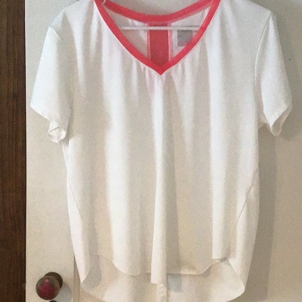 Lucky in love tennis short sleeve top size L
